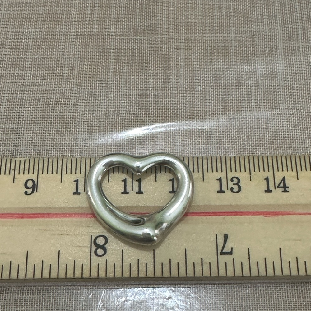 🩵 TIFFANY & CO 🩵OPEN HEART PENDANT STERLING SILVER AND 18K GOLD - Picture 7 of 14